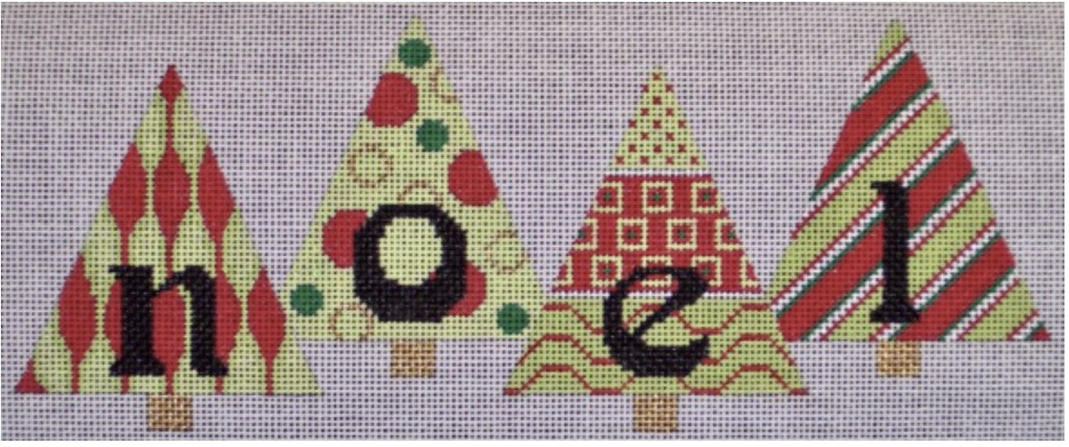 CH307C-13 - Christmas Trees "Noel" - Pink and Green