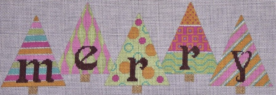 CH307D-13 - Christmas Trees " Merry" Candyland Colors
