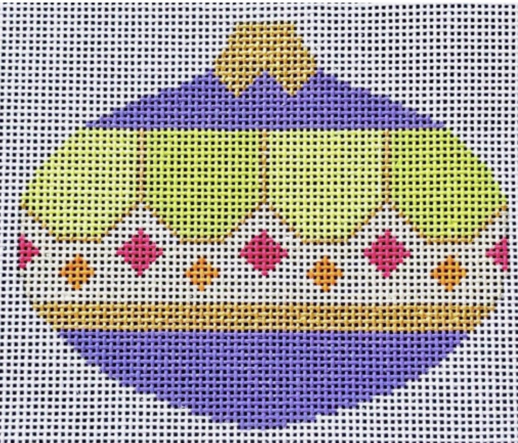 CH405I-1 - Brilliant Baubles Ornament - Purple/Green Ball