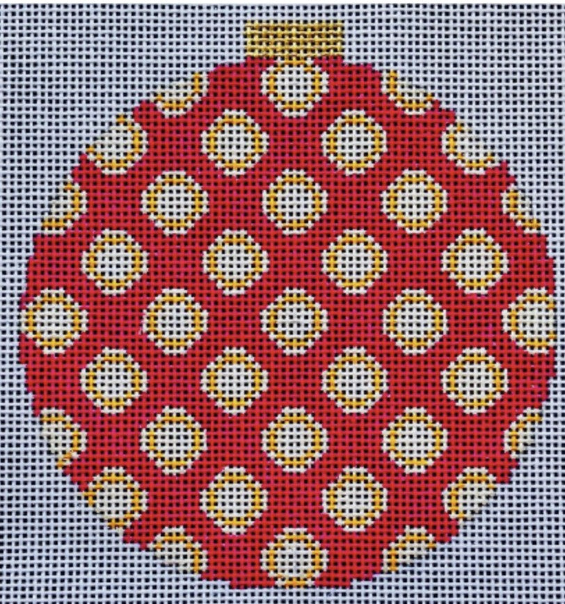 CH405K-1 - Brilliant Baubles Ornament - Pink Dots Ball
