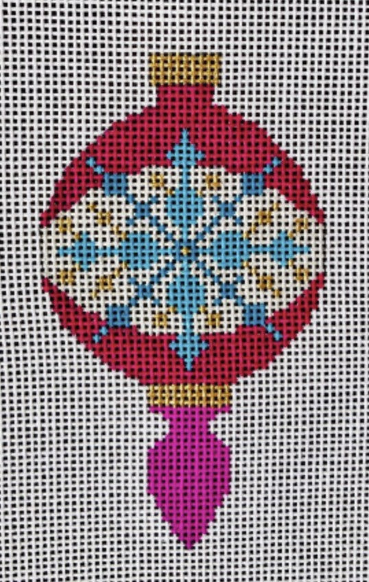 CH405X - MCM Ornament - Magenta/Teal Ball Drop