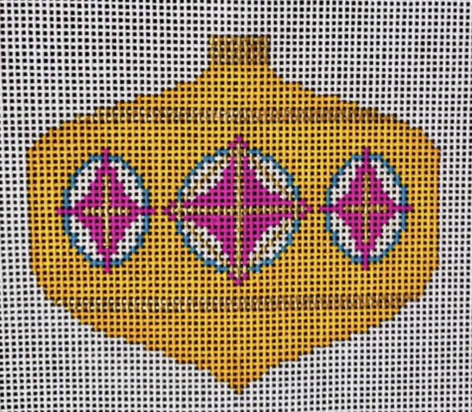 CH405Z - MCM Ornament - Orange Square Ball