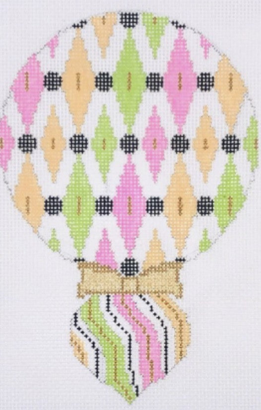 CH413E - Merry All Over in Pastel - Harlequin Ornament