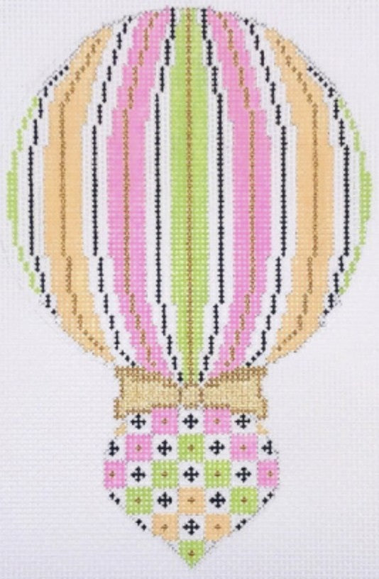 CH413F - Merry All Over in Pastel - Stripe Ornament
