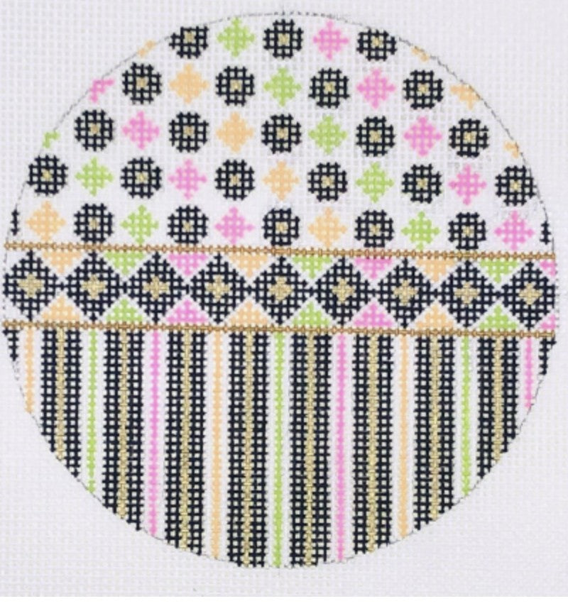 CH414A - Merry All Over in Black - Round