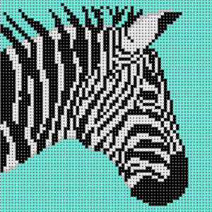 CO-46D - Zebra on Teal