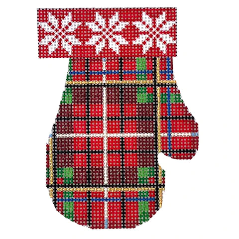 AT CT1875 - Snowflake Cuff Plaid Mitten