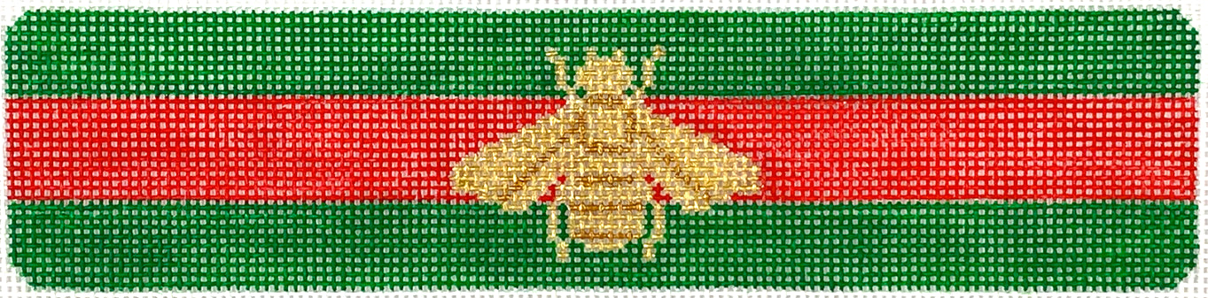 CU-69 - Gucci-Inspired Gold Bee on Green with Red Stripe