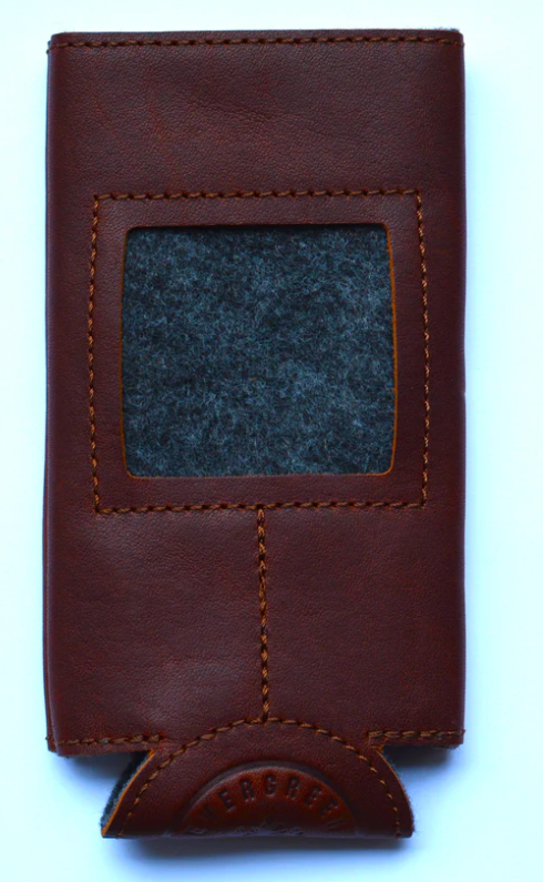 Self-Finishing Leather Can Cozy - Slim 12 oz. Can