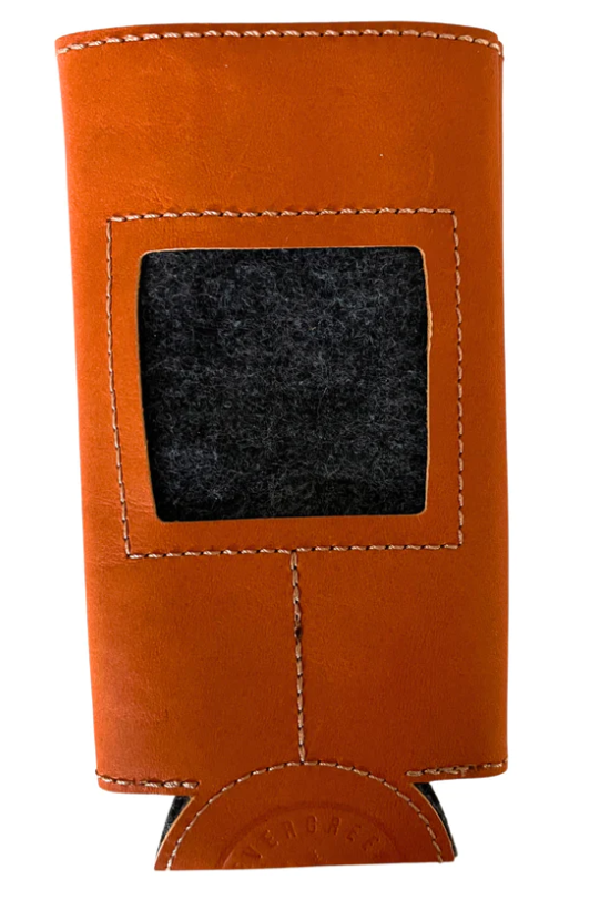 Self-Finishing Leather Can Cozy - Slim 12 oz. Can