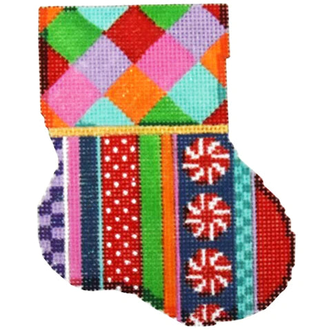AT CT1907 - Harlequin Jolly Stripe Mini Sock