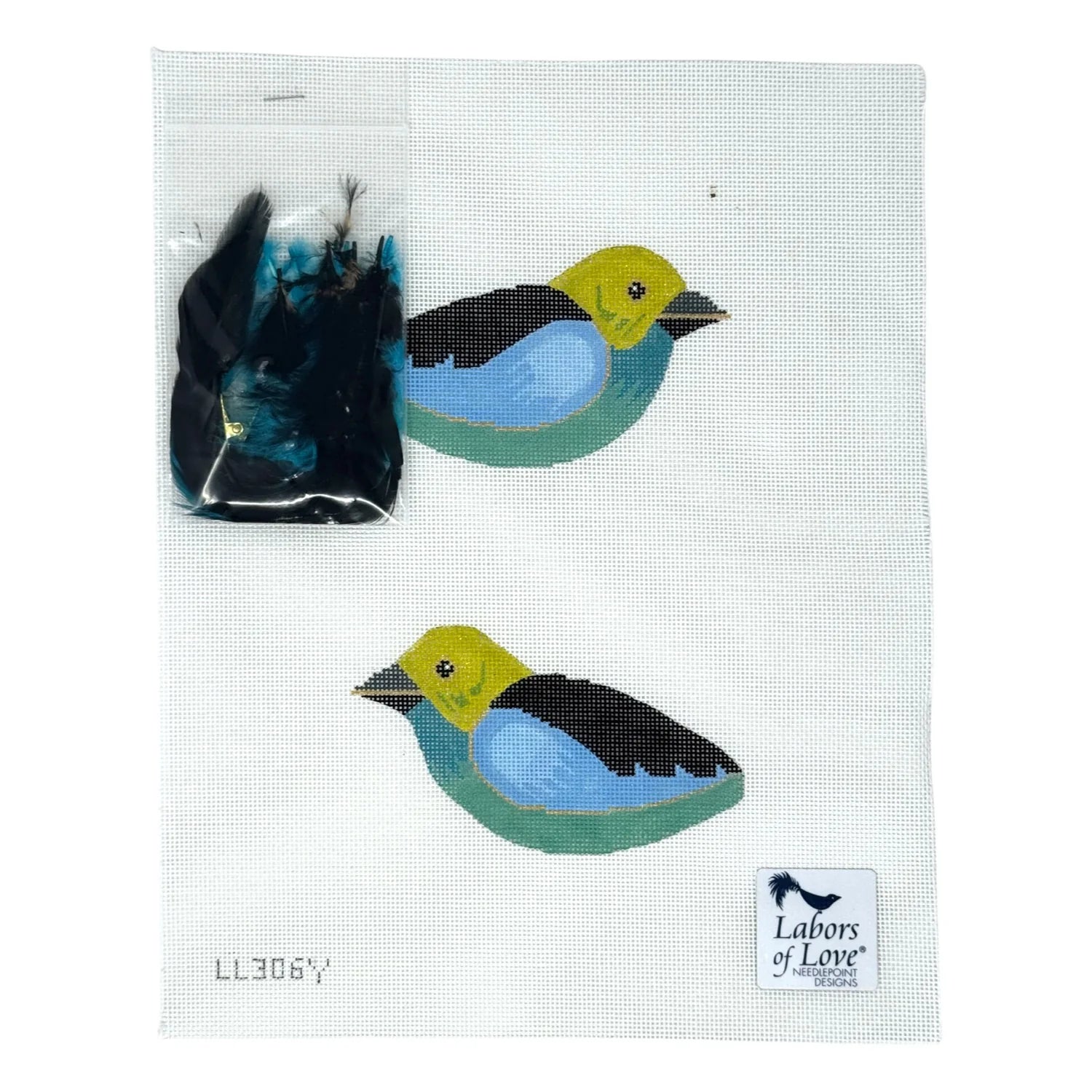 LL306Y - Green & Blue Bird Double Sided