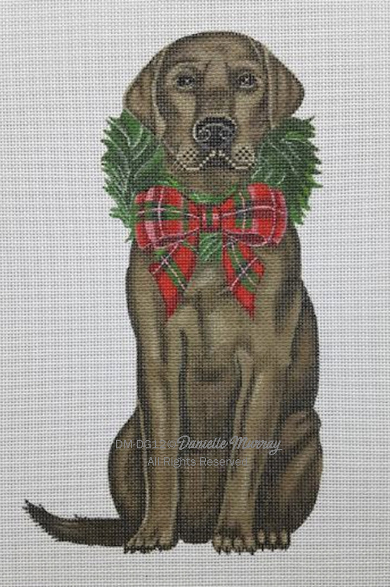 DM-DG12 - Dog: Holiday Chocolate Lab Stand Up