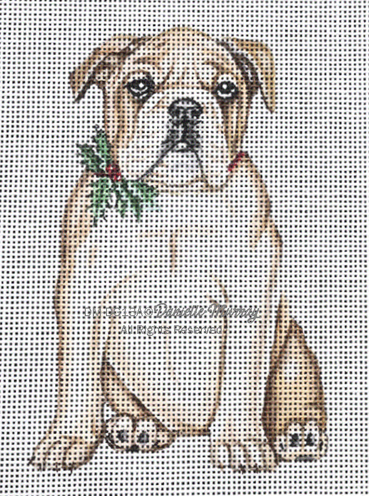 DM-DG13A - Dog: Holiday Bulldog Ornament