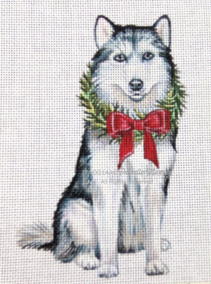 DM-DG14A - Dog: Holiday Husky Ornament