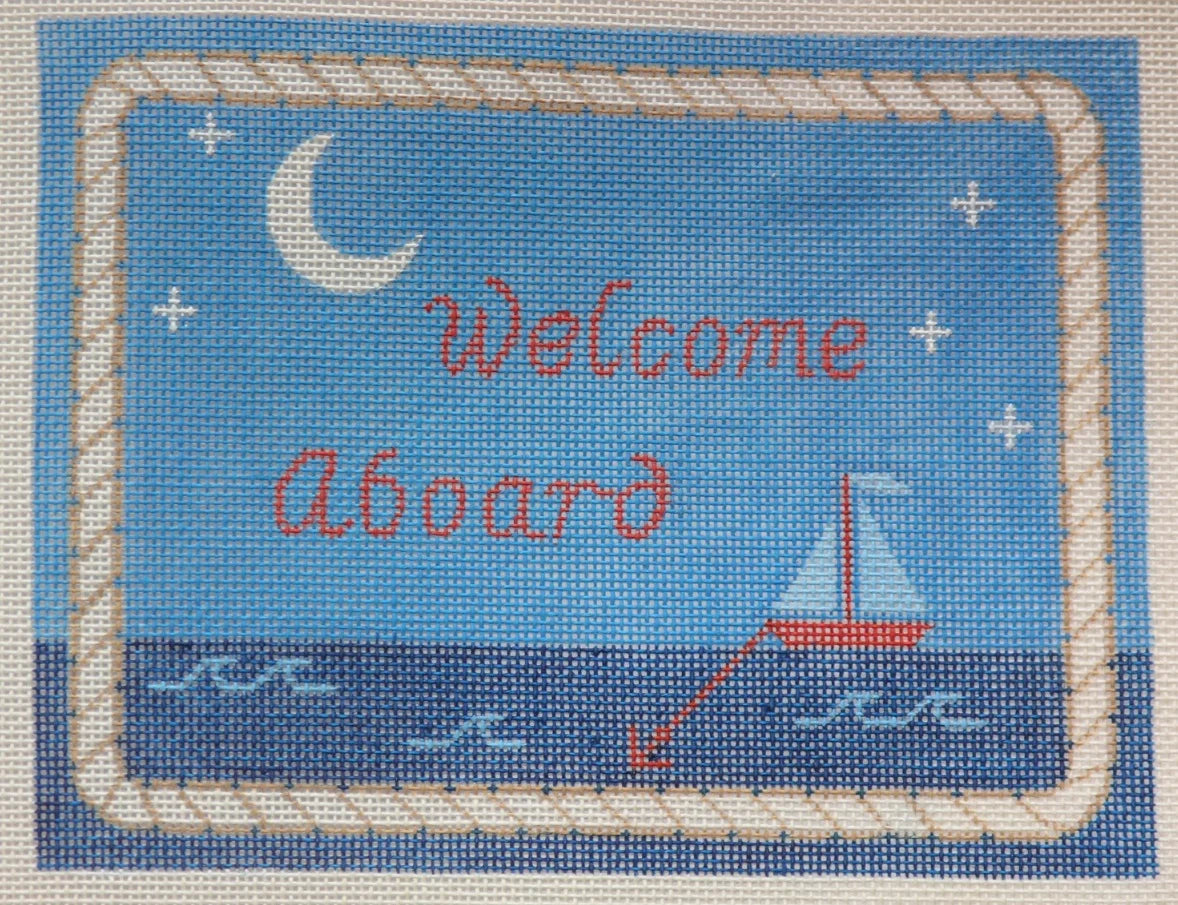 DH-03 - "Welcome Aboard" Sailboat - Red, White and Blue