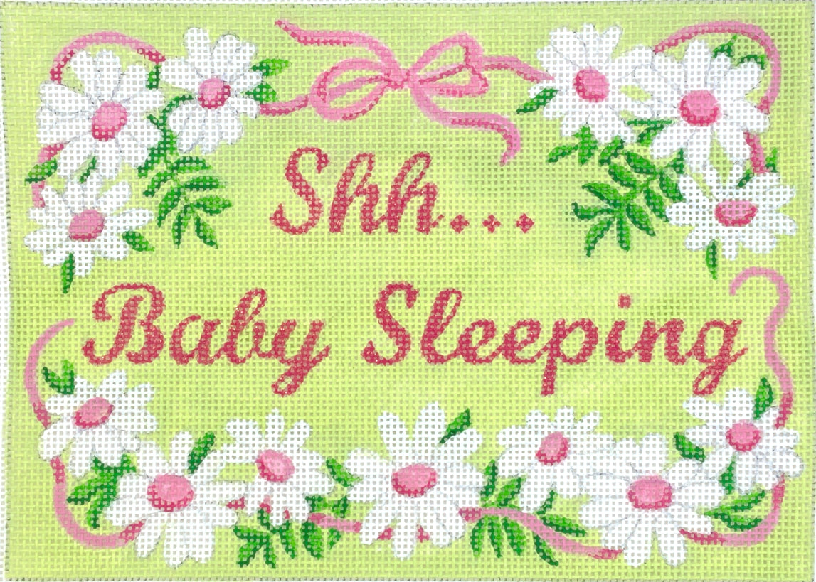 DH-36 - "Shh ... Baby Sleeping" Daisies with Pink Centers