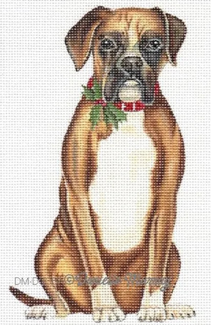 DM-DG06A - Dog: Holiday Boxer Ornament