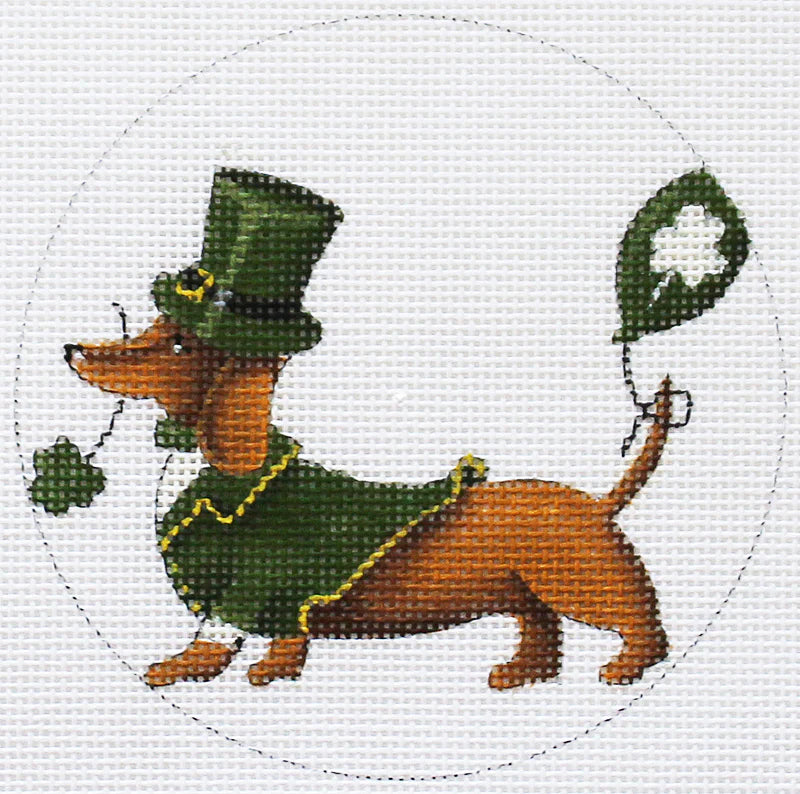 DS1151O - Dachshund St Patrick's Ornament
