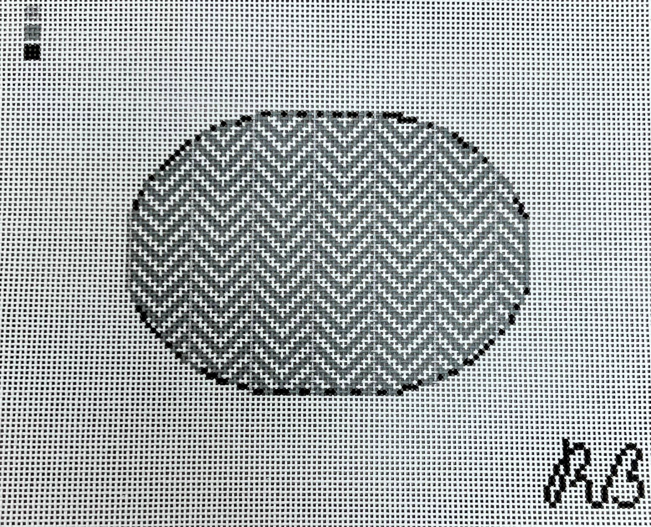 Silver Chevron Oval Bag Insert