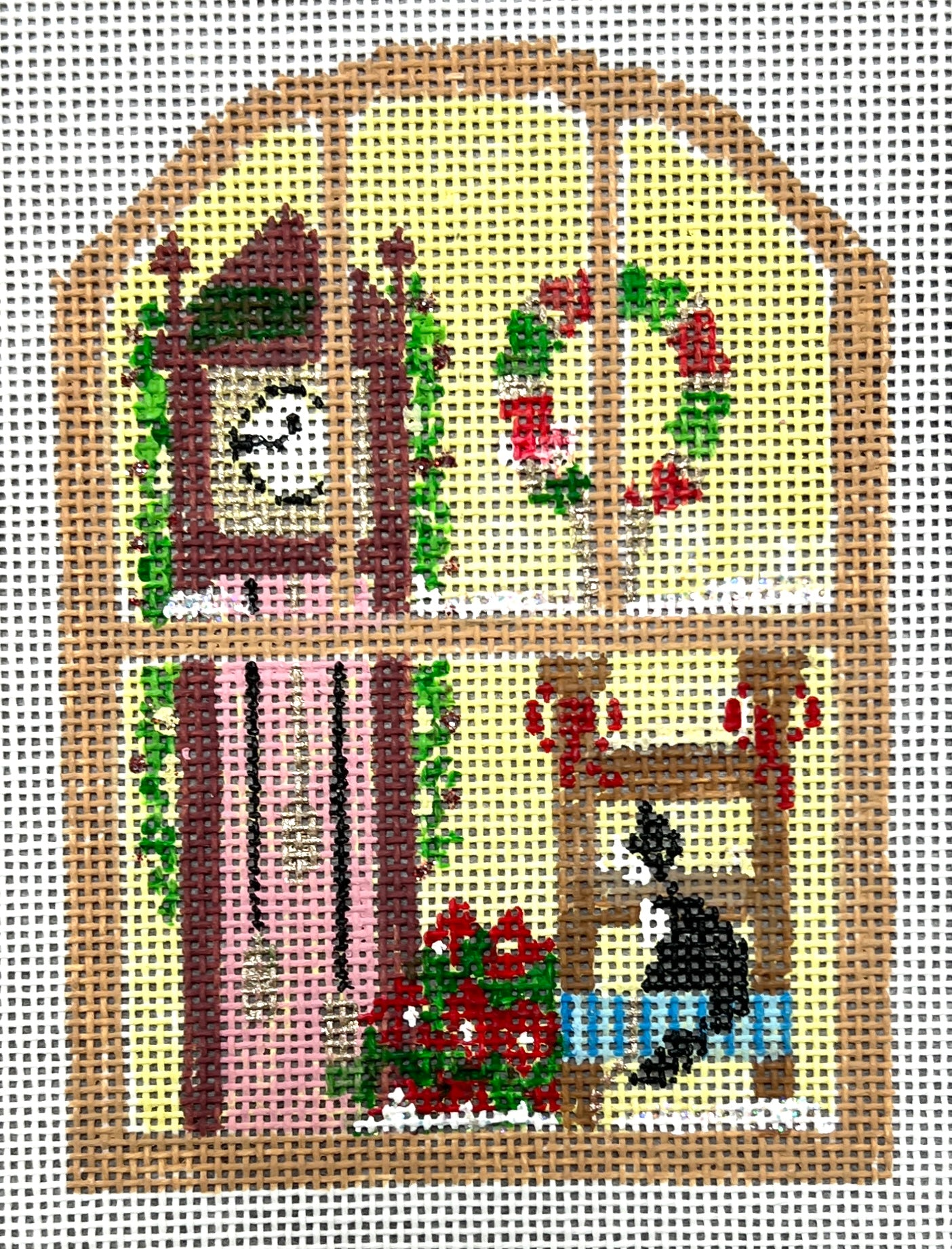 WS838D - Window Ornament With Clock