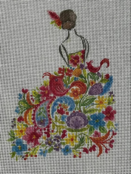 ECT878B  - Lady with Pink Bird