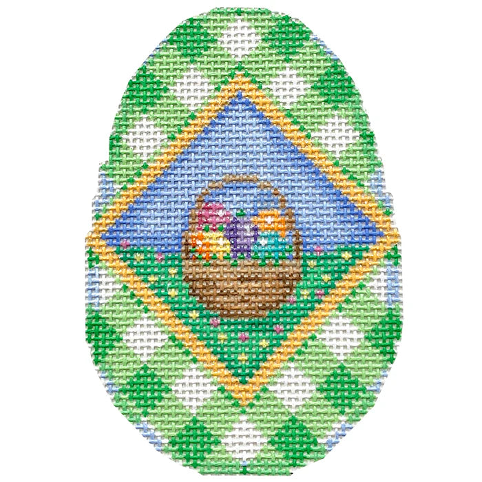 AT EG343 - Egg Basket/Gingham Egg