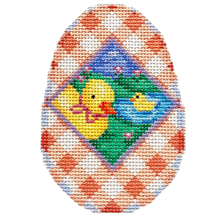 AT EG344 - Ducks Scenic/Gingham Egg