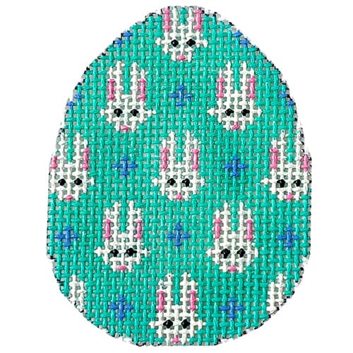 AT EG471 - Lime Lattice/White Bunny Mini Egg