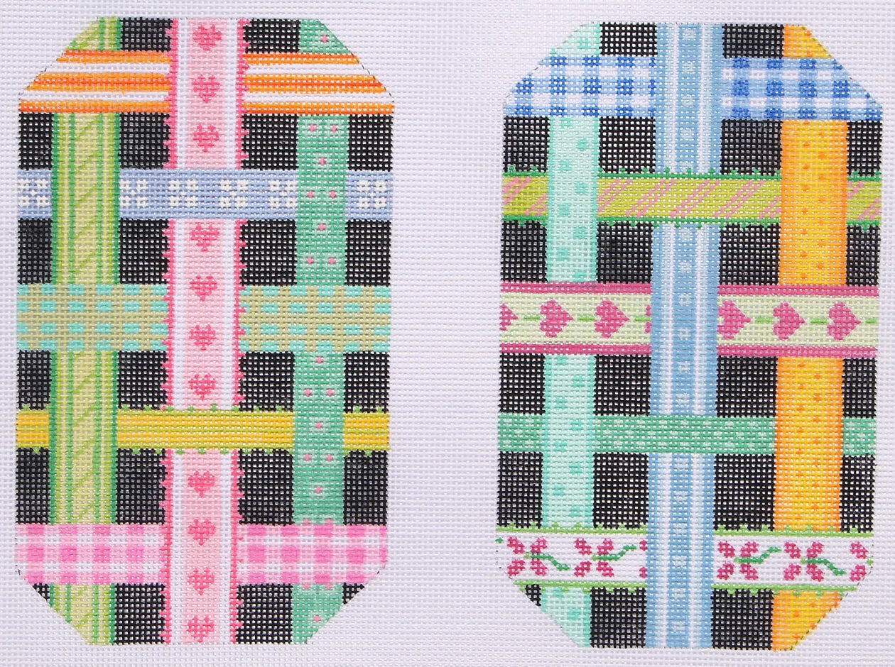 EGC-04F - Woven Ribbons - Multi on Black (Full Size)