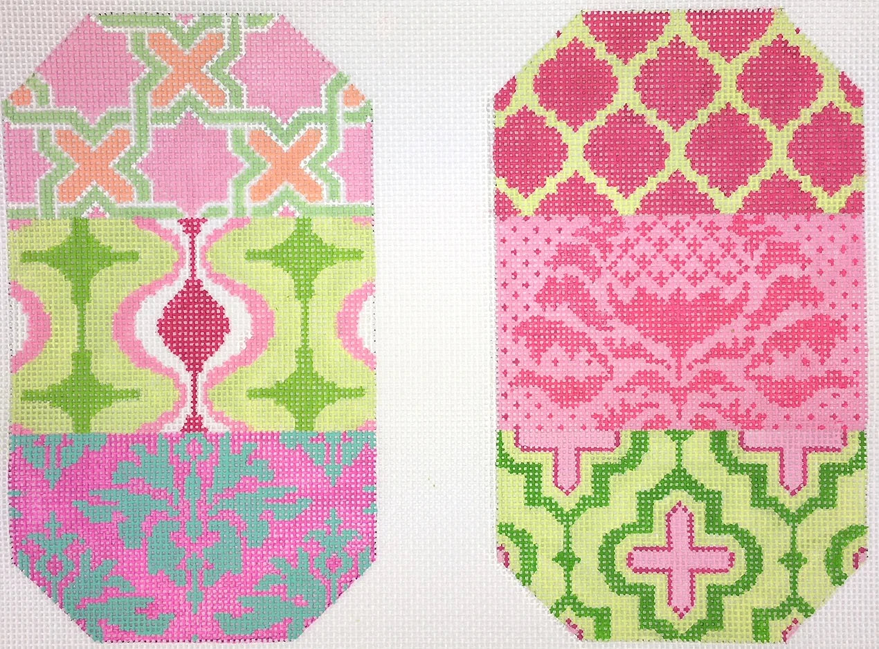 EGC-52 - Damask Patchwork - Pinks, Greens and Turquoise (Full Size Only)