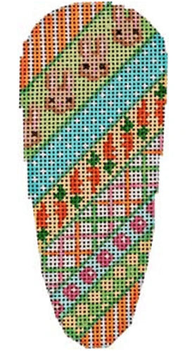 AT EM142 - Bunny Diagonal Patch Pattern Carrot