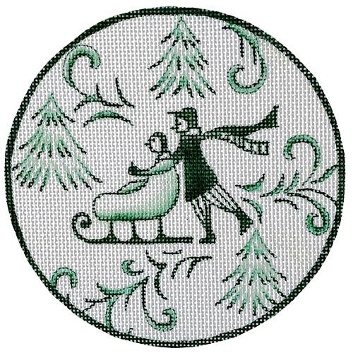 EV-X06C - Toile Couple on Sled Green