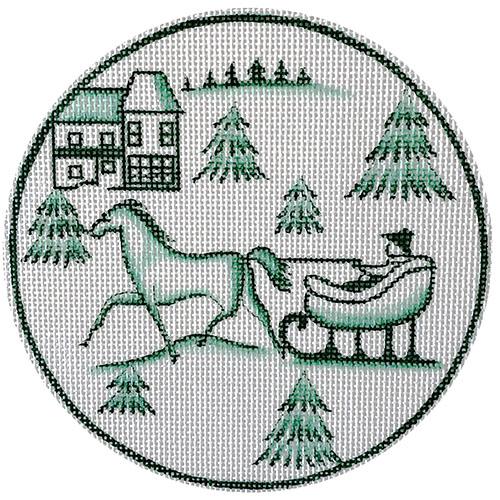 EV-X05C - Toile Horse and Sled Green