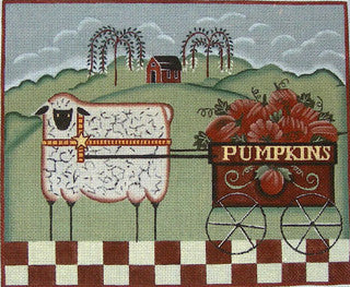 EWE-360 - Sheep with Pumpkin Cart