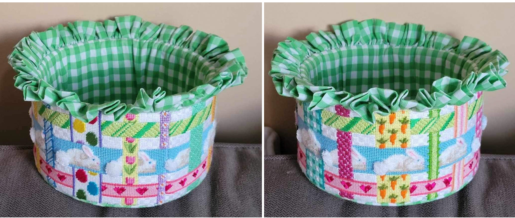 BAS-01 - Easter Basket - Woven Ribbons with an Easter Theme