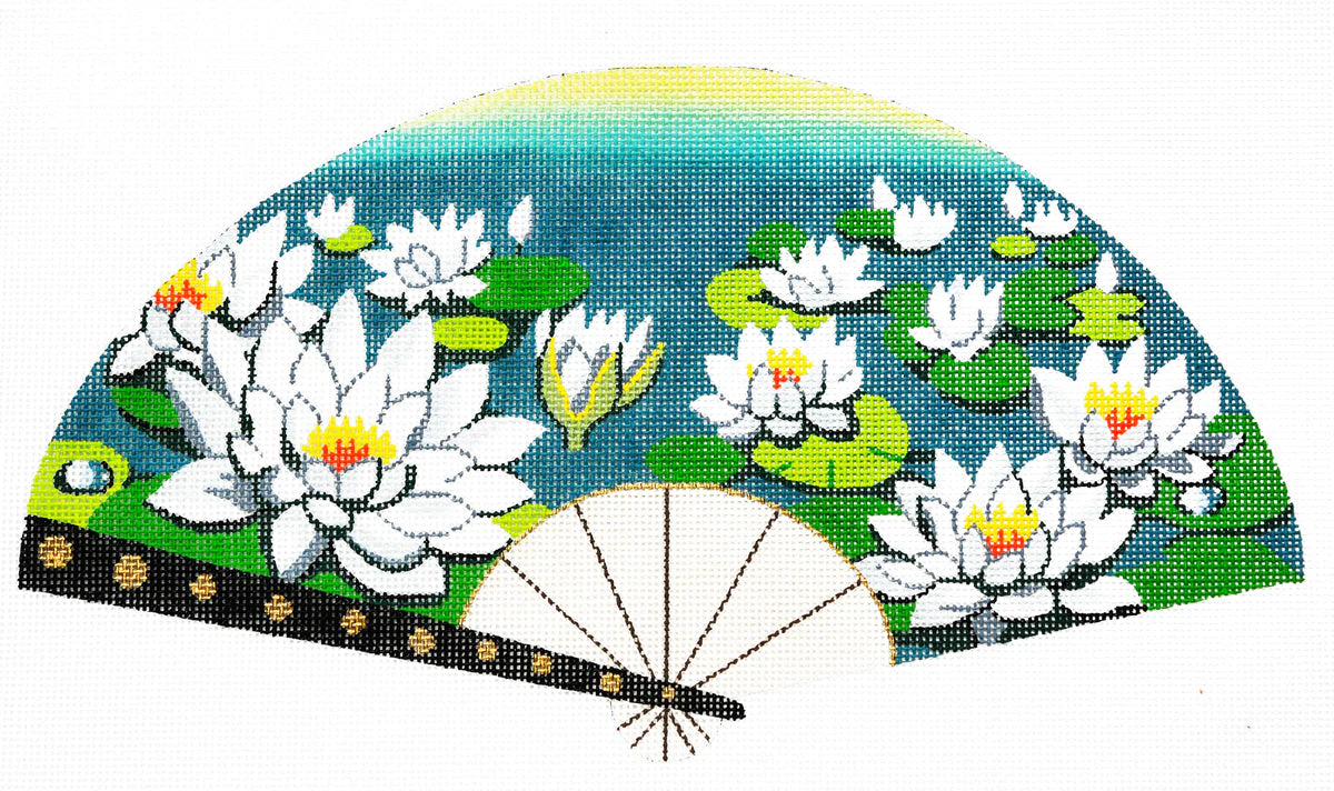 F787S - Water Lilies Fan