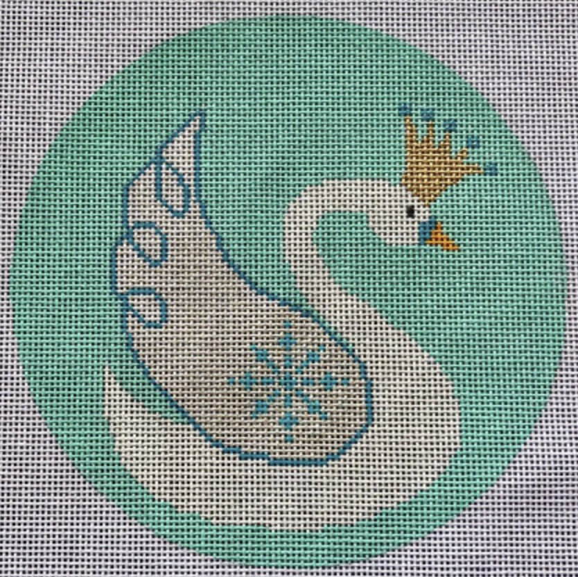 FA108A- Princess Swan - Blue Ornament