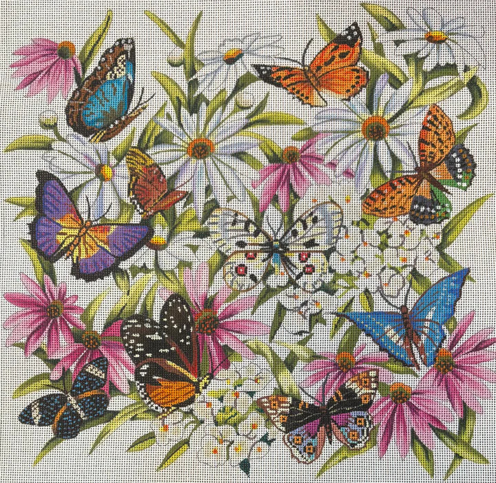 FF186B - Butterflies and Flowers