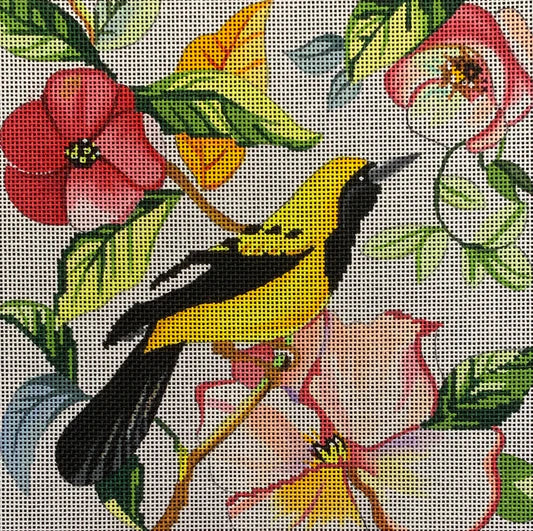 FF226 - Floral with Yellow Bird