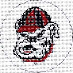 FL-104GB - Flask - Georgia Bulldog Face