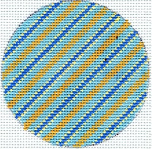 FL-106C - Flask - Diagonal Stripes Blue and Yellow