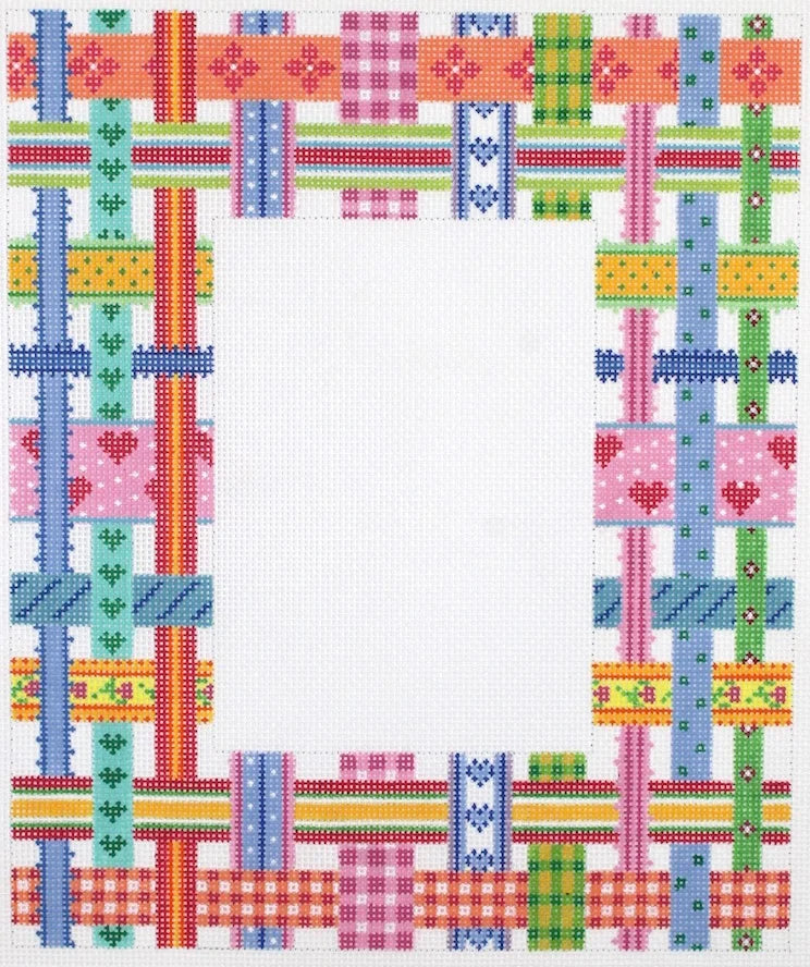 FR-01 - Woven Ribbons - Multi on White