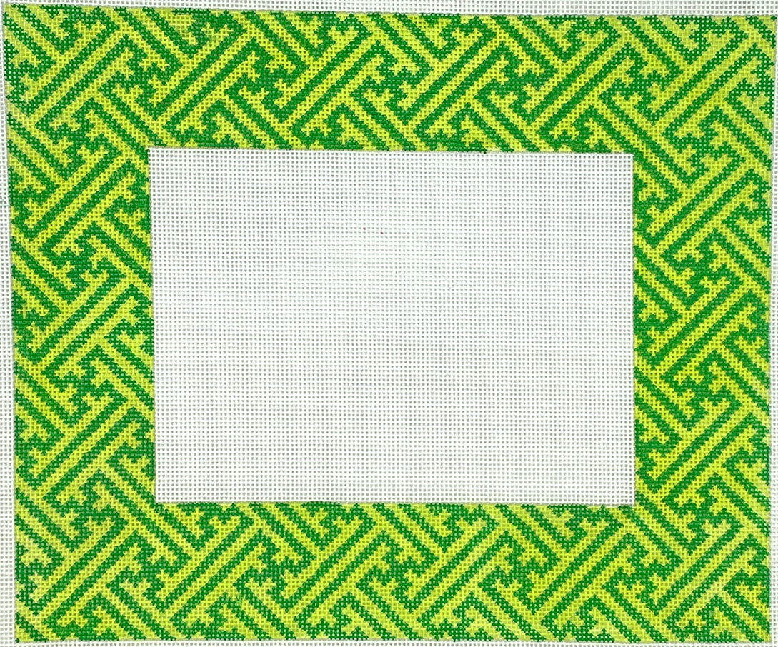 FR-70 - Chinoiserie Lattice - Kelly Green on Lime