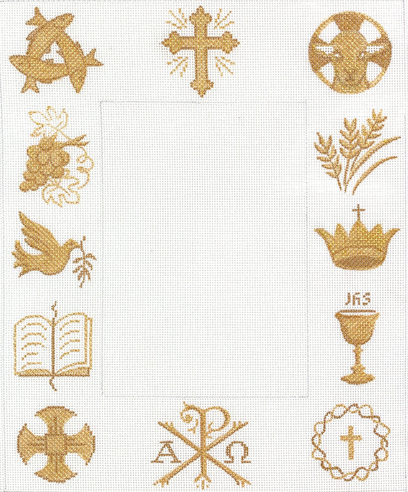 FR-76 - Christian Symbols - Golds on White