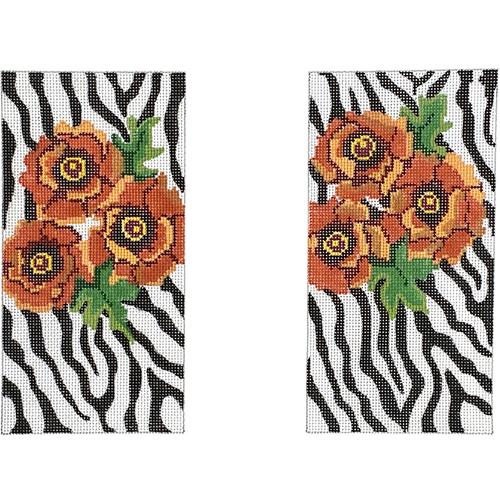 G-137 - Zebra with Orange Poppies