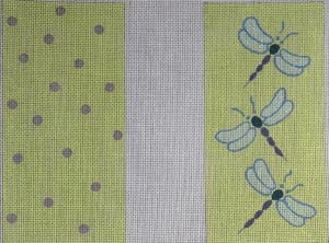 G-14 - Iridescent Dragonflies - Lime Background