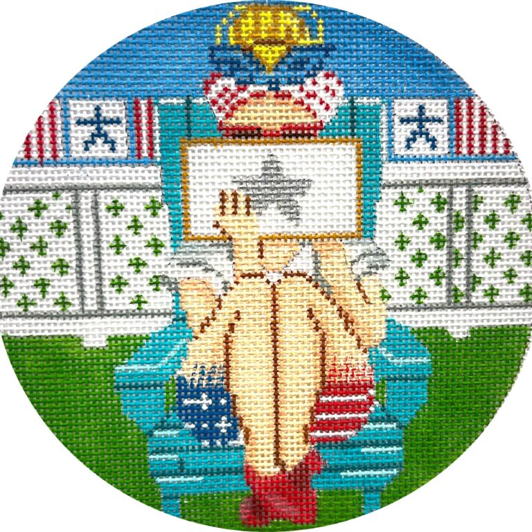 GE-GS211 - 4th of July Stitching Girl Ornament