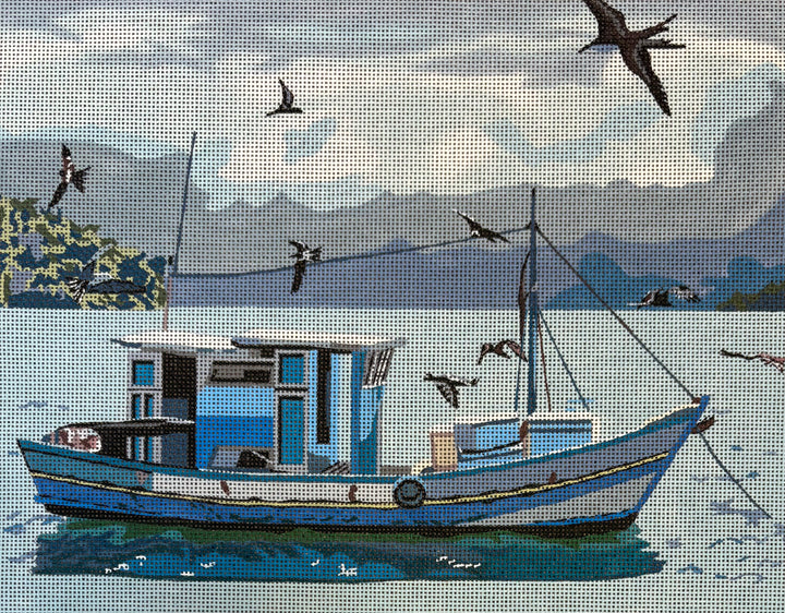 GIA10 - Boat and Seagulls