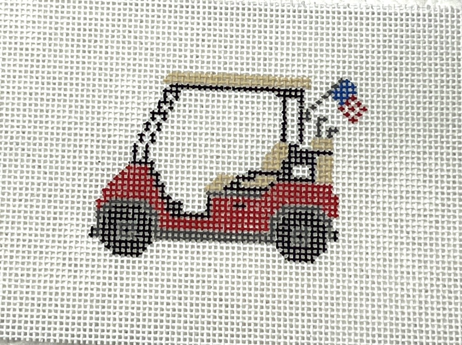 Golf Cart with Flags